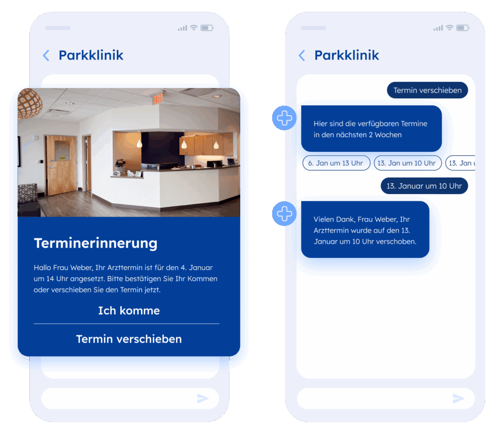RCS Business Messaging Beispiel Terminerinnerung