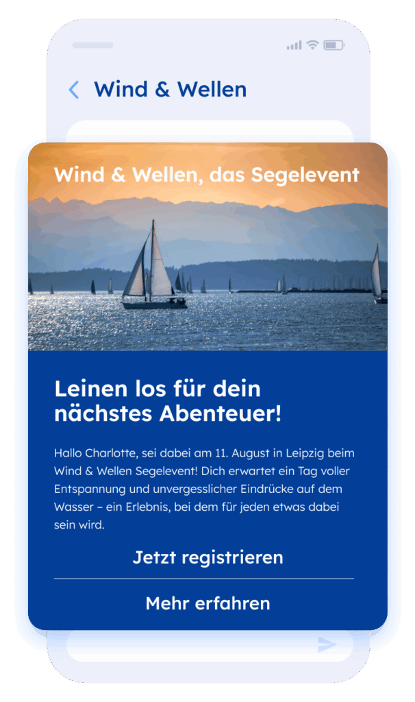 RCS Business Messaging Beispiel Event