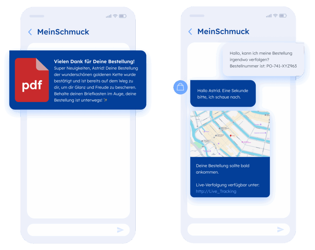 RCS Business Messaging Beispiel Retail